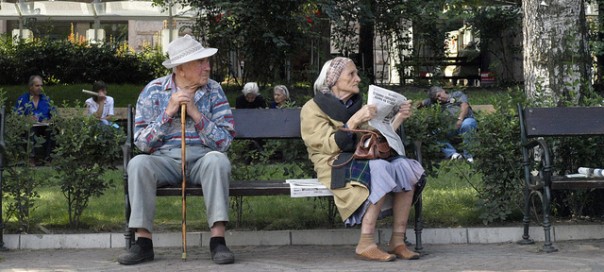 Old People on a Bench