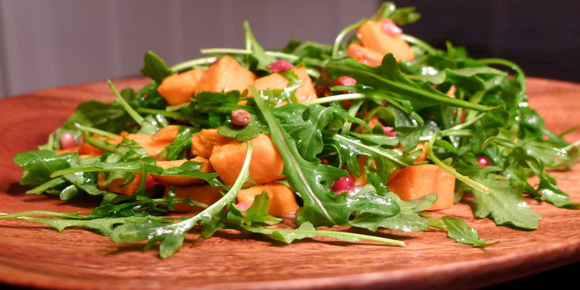 Sweet Potato and Rocket Salad: Nutritional Value 227 Calories