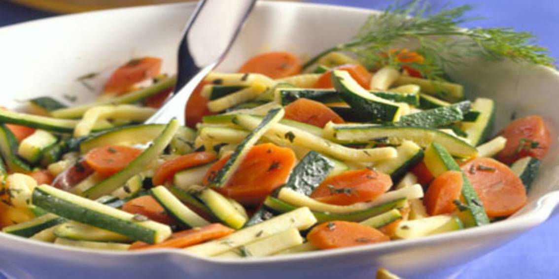 Steamed Carrots with Zucchini and Sage