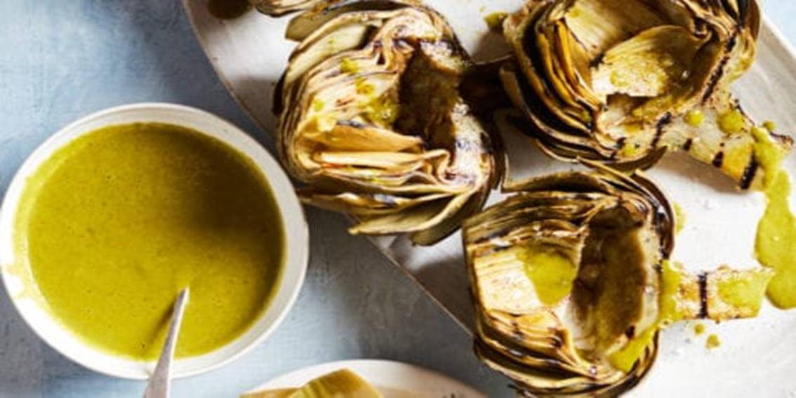 Grilled Artichokes with Lemon