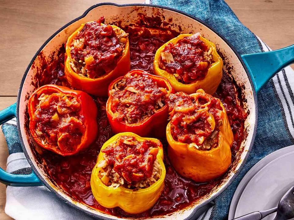 Ground Meat Stuffed Peppers
