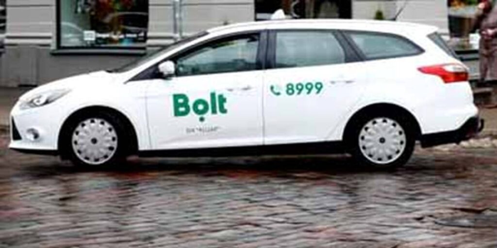 Bolt White Taxi