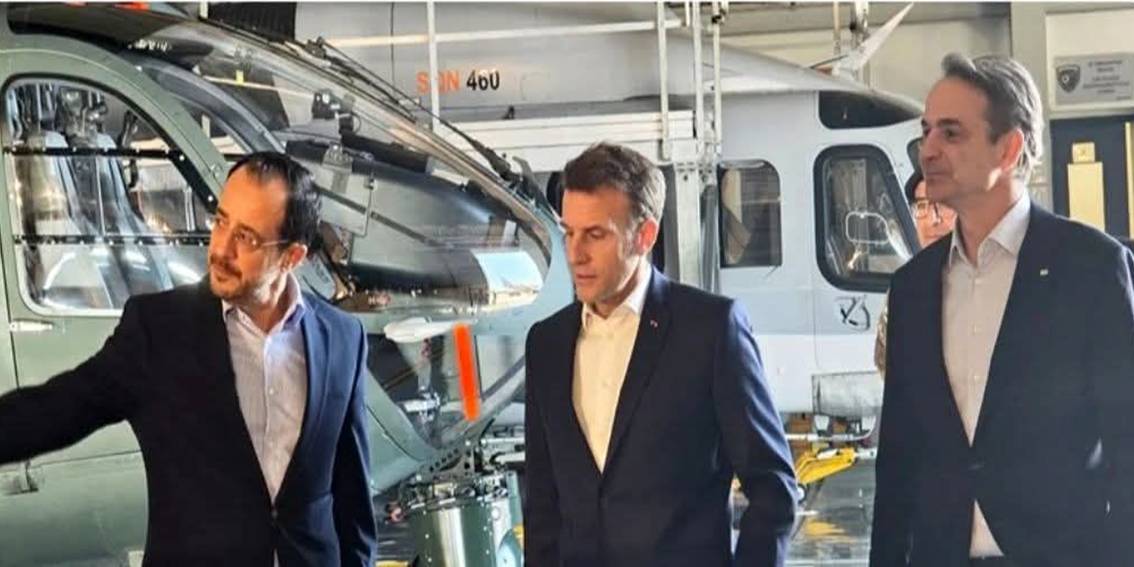 European solidarity: Macron and Mitsotakis Stand with Christodoulides in Paphos to Defend Cyprus. On March 9th, 2026.