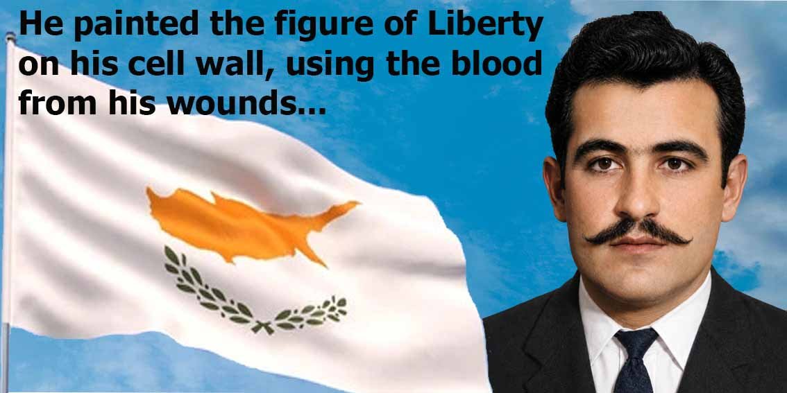 He painted the figure of Liberty on his cell wall, using the blood from his wounds...