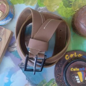 Colombia is known for its high quality Leather produce. This is a handmade leather belt made in Colombia with the best leather produced in Colombia.