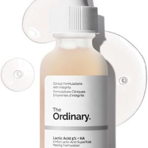 The Ordinary Lactic Acid 5% + HA 2%, Gentle Exfoliating Serum for Smoother Skin, 30ml