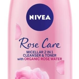 NIVEA Rose Care Micellar 2-in-1 Cleanser and Toner, 200 ml