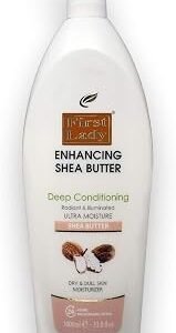First Lady Shea Butter Moisturising Lotion 1000ml with Pump Dispenser ? Deep Hydration Body Lotion for Dry & Sensitive Skin ? Nourishing & Smoothing Cream for Soft, Healthy-Looking Skin