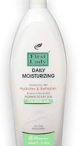 First Lady Hyaluronic Acid Body Lotion ? Fragrance Free Moisturiser for Dry & Sensitive Skin ? 24 Hour Hydrating Lotion with Emollients & Antioxidants 1000ml