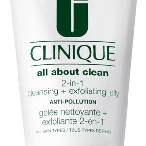 Clinique All About Clean 2-in-1 Cleansing + Exfoliating Jelly, Face Cleanser & Exfoliator With Salicylic Acid For All Skin Types, 150 ml.