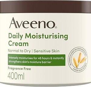 Aveeno Daily Moisturising Cream for Dry and Sensitive Skin (1 x 400ml)