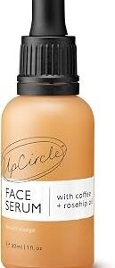 UpCircle Organic Face Oil With Coffee, Rosehip + Jojoba 30ml - Natural Hydrating Facial Oil - Vitamin C, Rosehip Oil Fades Dark Spots + Sea Buckthorn Keeps Skin Supple - Vegan + Cruelty-Free