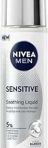 NIVEA MEN Sensitive Soothing Liquid Moisturiser (100ml), Sensitive Skin Moisturiser For Men, Lightweight And Non-Greasy Face Lotion, Fragrance-Free And Soothes Skin