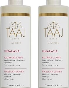 TAAJ | Micellar Water - HIMALAYAS | Cleanses, Tones & Soothes Sensitive Skin I Removes Makeup & Eliminates Impurities | Vegan & Cruelty Free | Pack of 2 x 500 ml