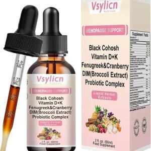 Cortisol Reducing Supplement for Weight Loss | Cortisol Cleanse, Menopause & Perimenopause Support | Ashwagandha, Black Cohosh, Probiotic & Vitamin D & K - Cortisol Detox & Hormone Balance, 60ml