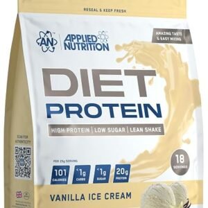 Applied Nutrition Diet Whey - High Protein Powder Supplement, Low Carb & Sugar, for Weight Management with CLA, L Carnitine, Green Tea (450g - 18 Servings) (Vanilla)
