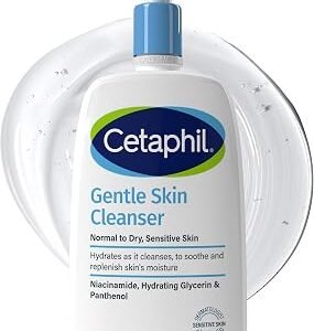Cetaphil Gentle Skin Cleanser, 473ml, Face & Body Wash, For Normal To Dry Sensitive Skin, With Niacinamide & Glycerin, Soap Free, Packaging May Vary