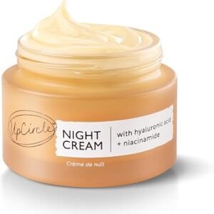 UpCircle Hydrating Night Cream 55ml ? Hyaluronic Acid + Niacinamide ? Nourishing Overnight Moisturiser for Sensitive Skin ? Vegan + Cruelty-Free