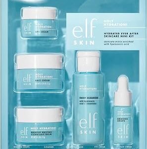 e.l.f. SKIN Hydrated Ever After Skincare Mini Kit, Cleanser, Makeup Remover, Moisturiser & Eye Cream For Hydrating Skin, Airplane-Friendly Sizes