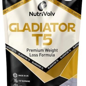 NutriVolv Gladiator T5 Maximum Strength Weight Loss Pills That Work Fast, Keto Shred Fat Burning Pills wit Kola Nut, Green Tea, Acai Berry & Caffeine | Thermogenic | 60 Capsules