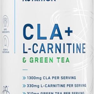 Applied Nutrition CLA + L-Carnitine & Green Tea - Fat Burner for Weight Loss, Energy & Metabolism Support (100 Capsules / 50 Servings)